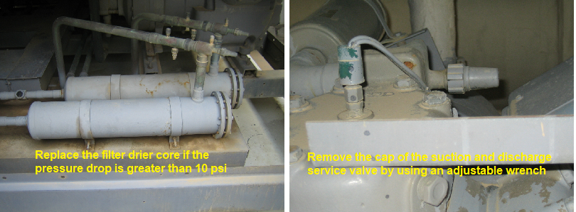 Chiller Maintenance Filter Drier Core Replacement Procedure